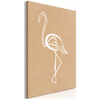 Canvas Print - White Flamingo Vertical