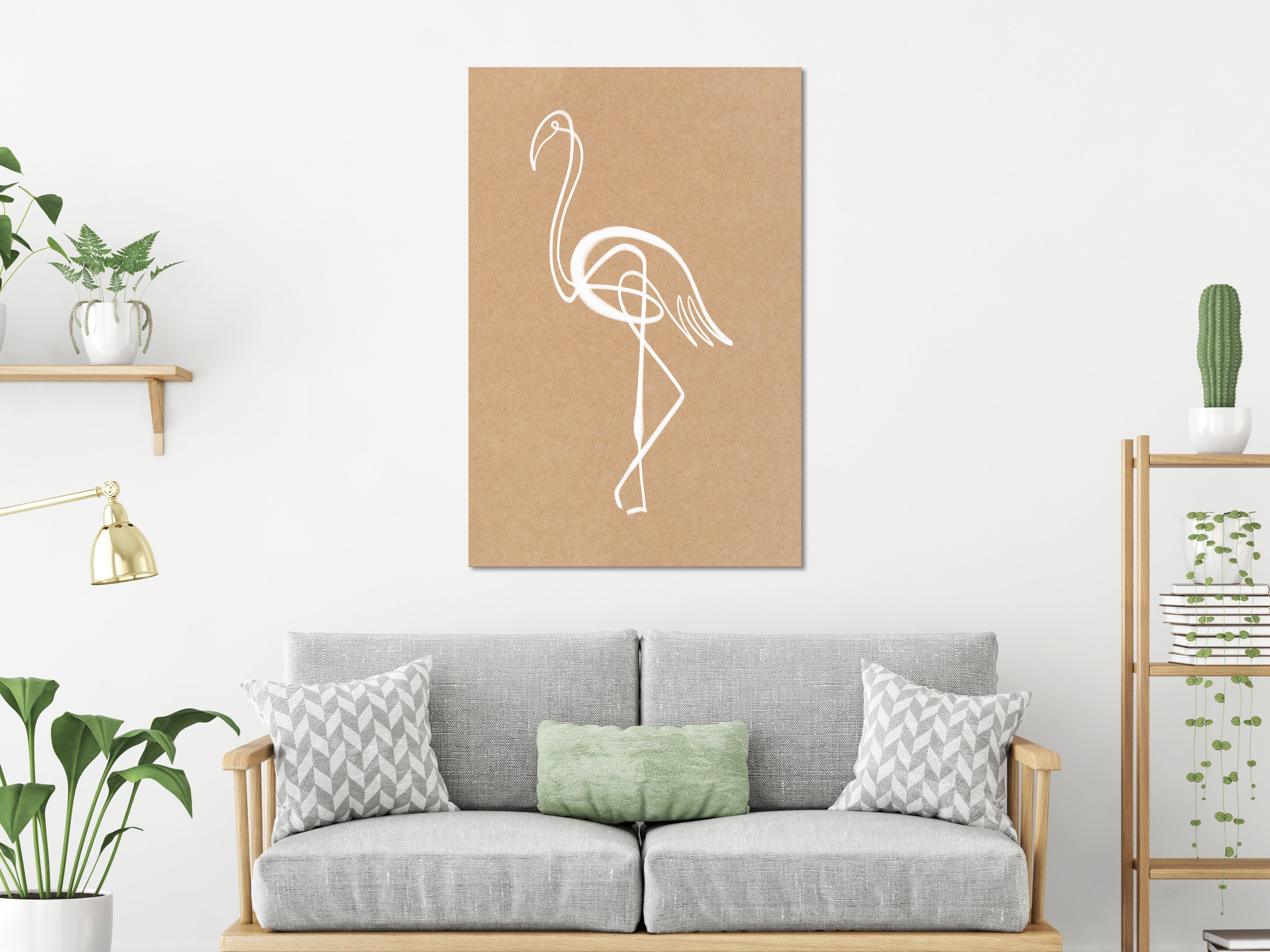 Canvas Print - White Flamingo Vertical