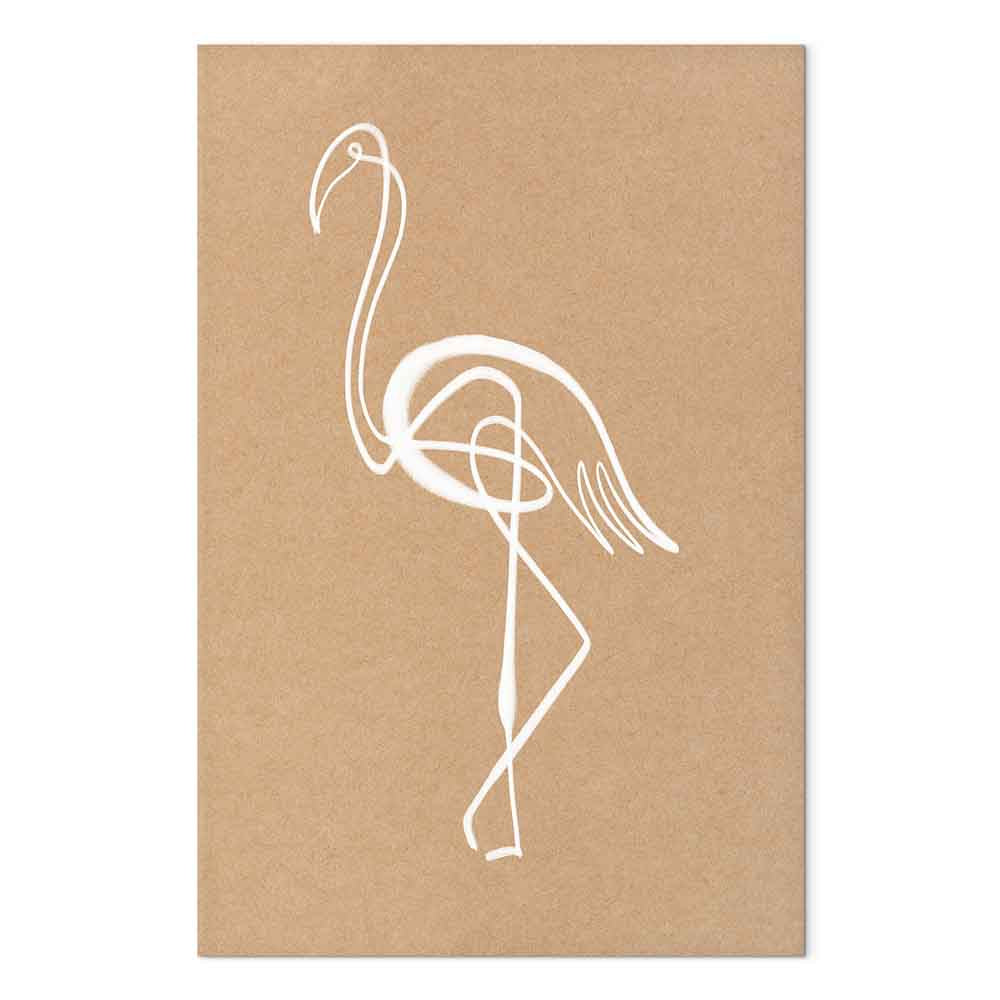 White Flamingo Bird Canvas Print