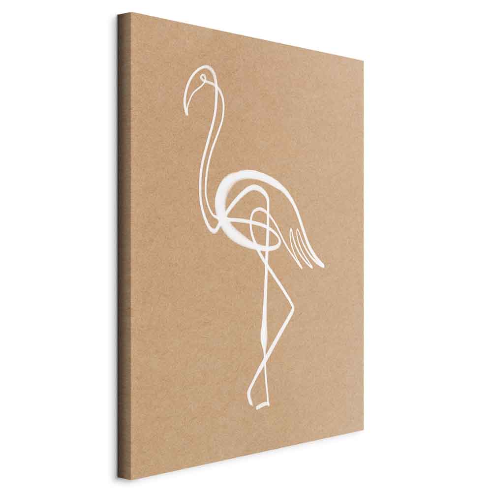 White Flamingo Bird Canvas Print