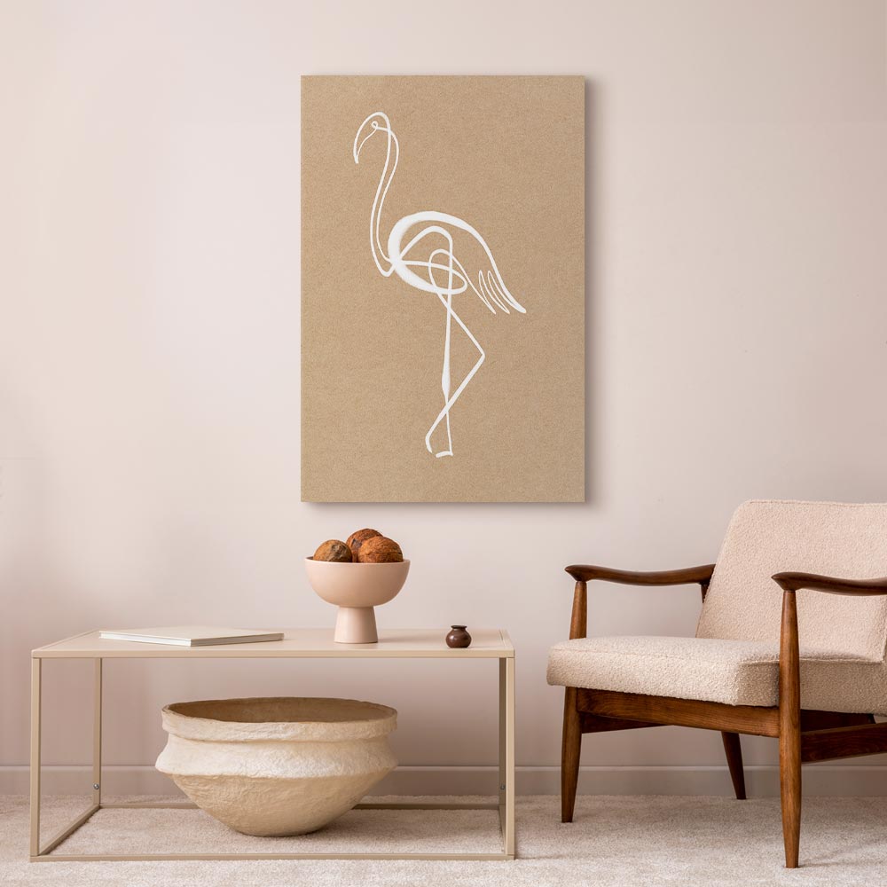 White Flamingo Bird Canvas Print