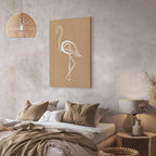 White Flamingo Bird Canvas Print