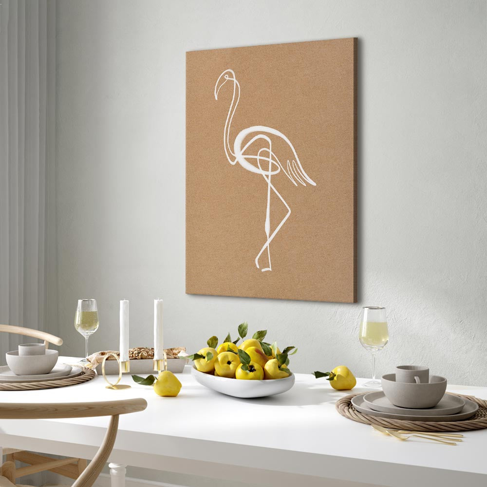 White Flamingo Bird Canvas Print