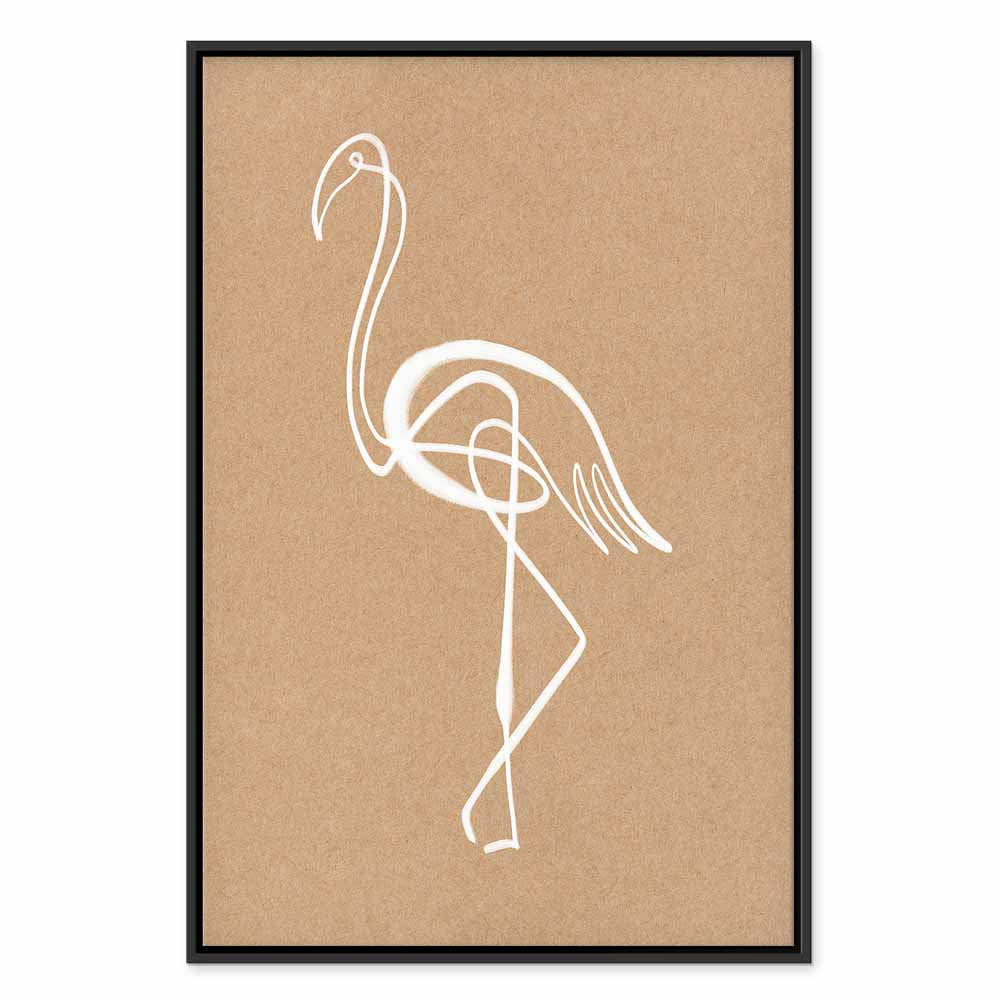White Flamingo Bird Canvas Print