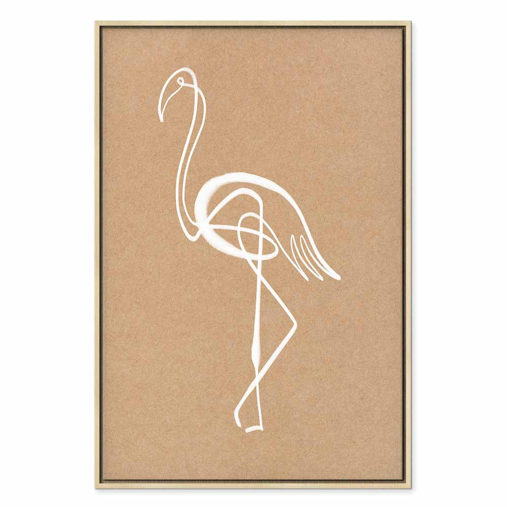 White Flamingo Bird Canvas Print