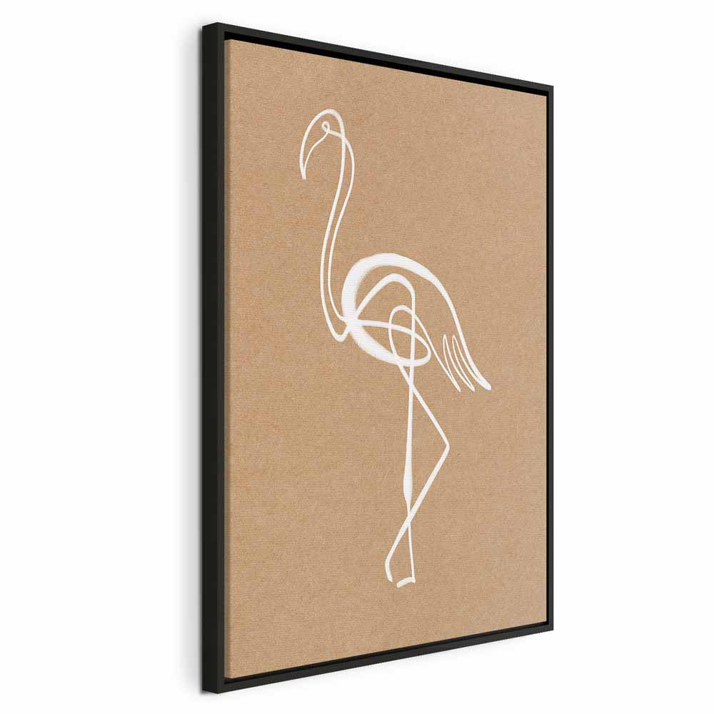 White Flamingo Bird Canvas Print