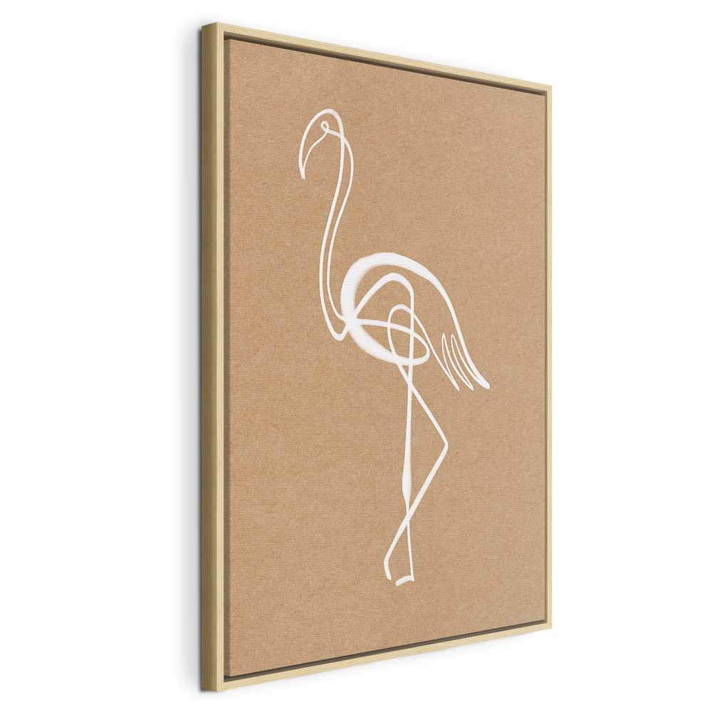 White Flamingo Bird Canvas Print