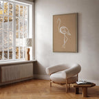 White Flamingo Bird Canvas Print