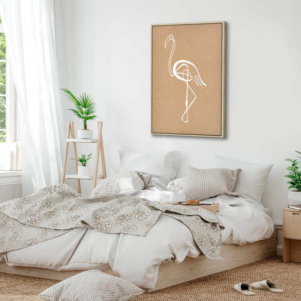 White Flamingo Bird Canvas Print