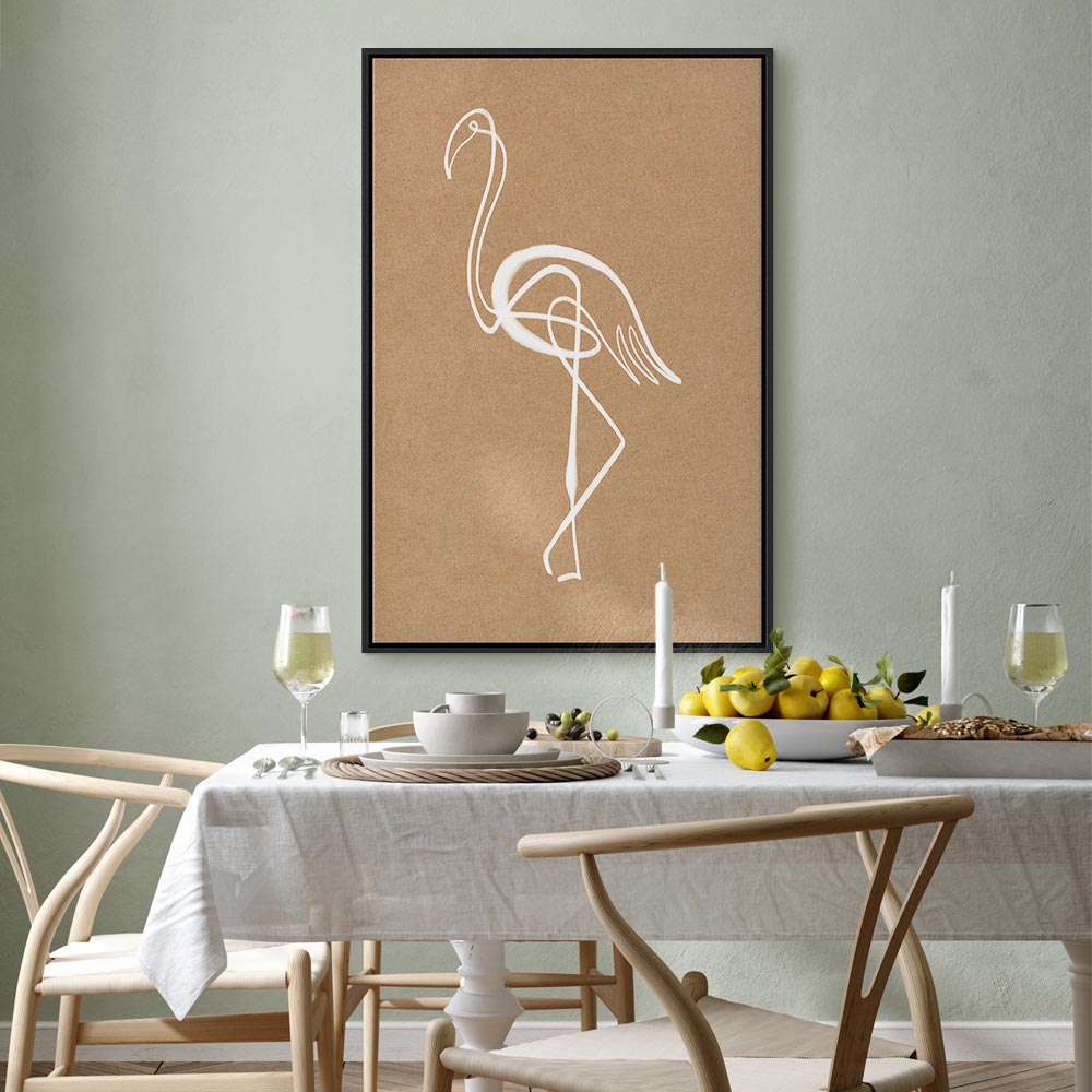 White Flamingo Bird Canvas Print