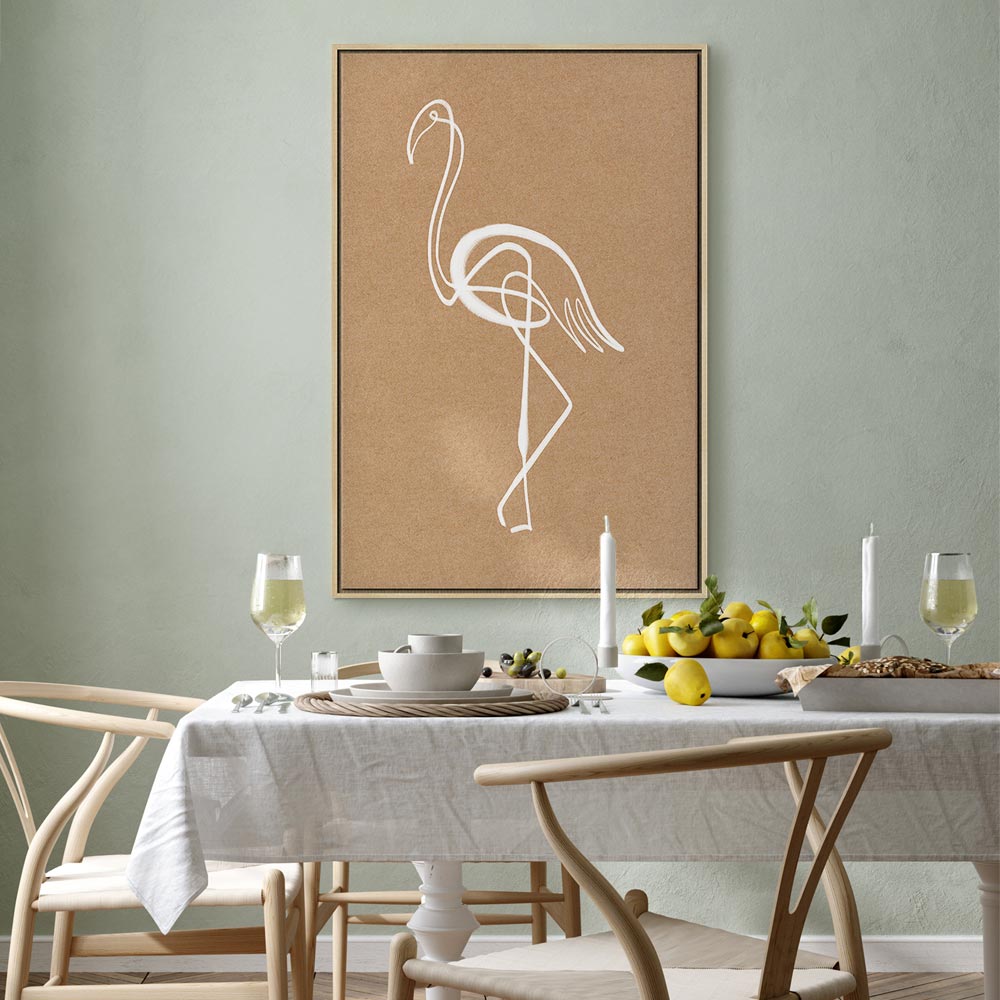 White Flamingo Bird Canvas Print