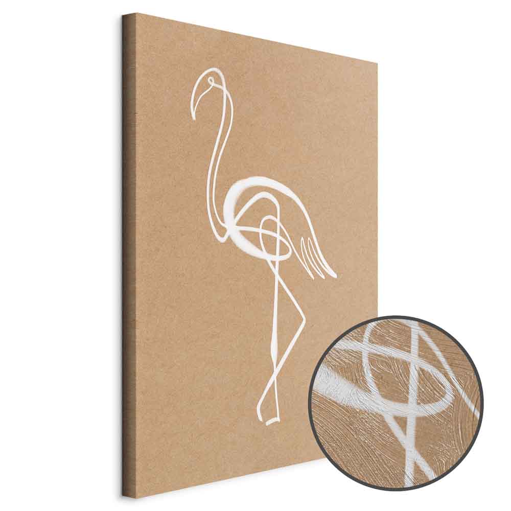 White Flamingo Bird Canvas Print