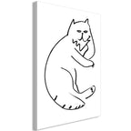 Canvas Print Cat Relaxing 1 Part Vertical