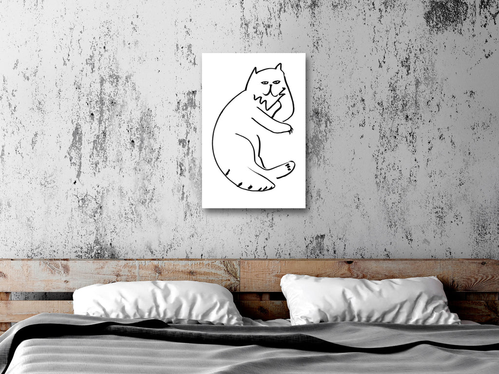 Canvas Print Cat Relaxing 1 Part Vertical