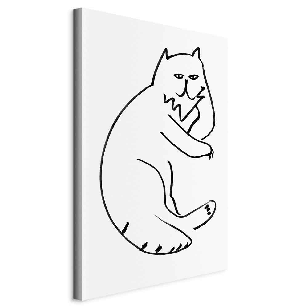 Relaxing Cat Vertical Canvas Print