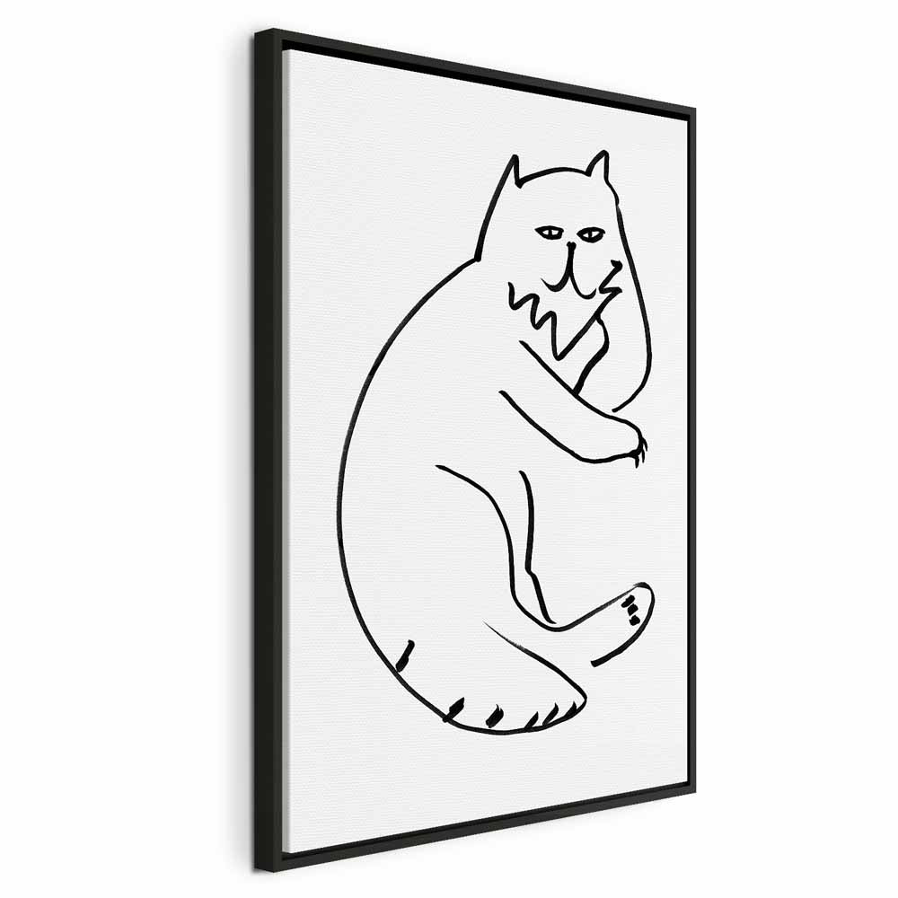 Relaxing Cat Vertical Canvas Print