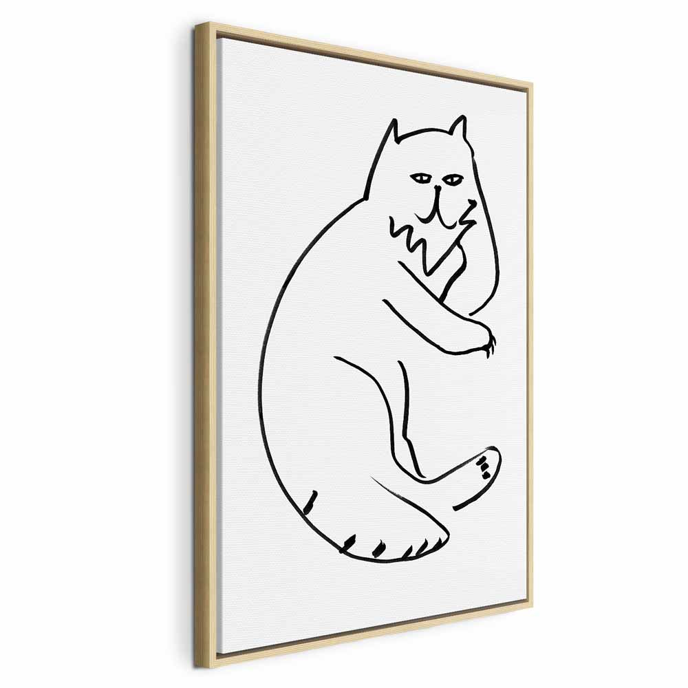 Relaxing Cat Vertical Canvas Print