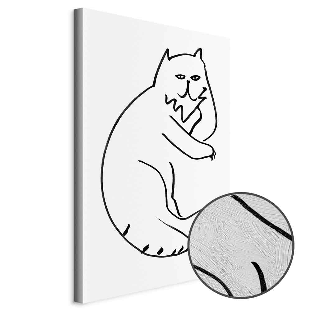 Relaxing Cat Vertical Canvas Print