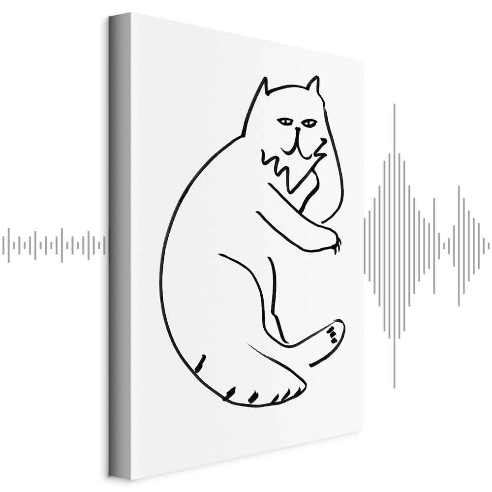 Relaxing Cat Vertical Canvas Print