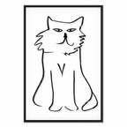 Cat Silhouette Vertical Canvas Print