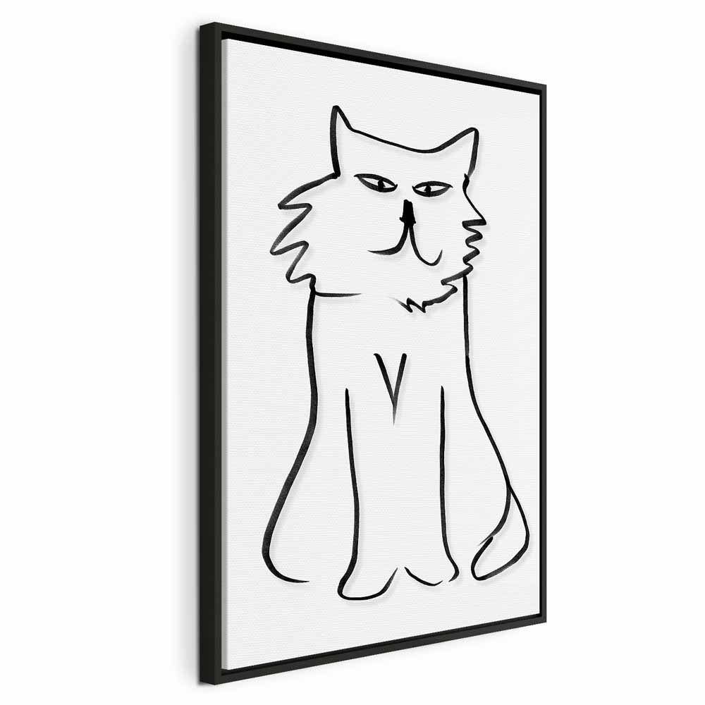 Cat Silhouette Vertical Canvas Print