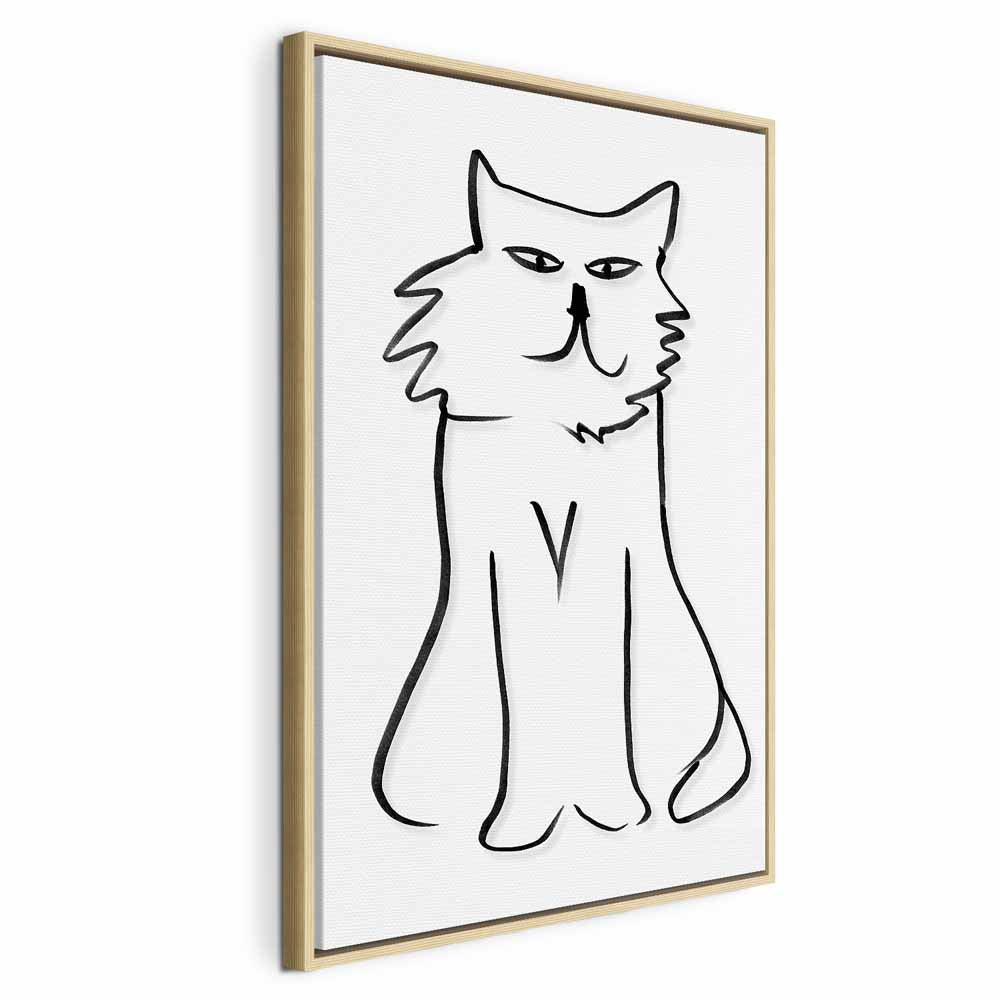Cat Silhouette Vertical Canvas Print