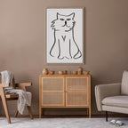 Cat Silhouette Vertical Canvas Print