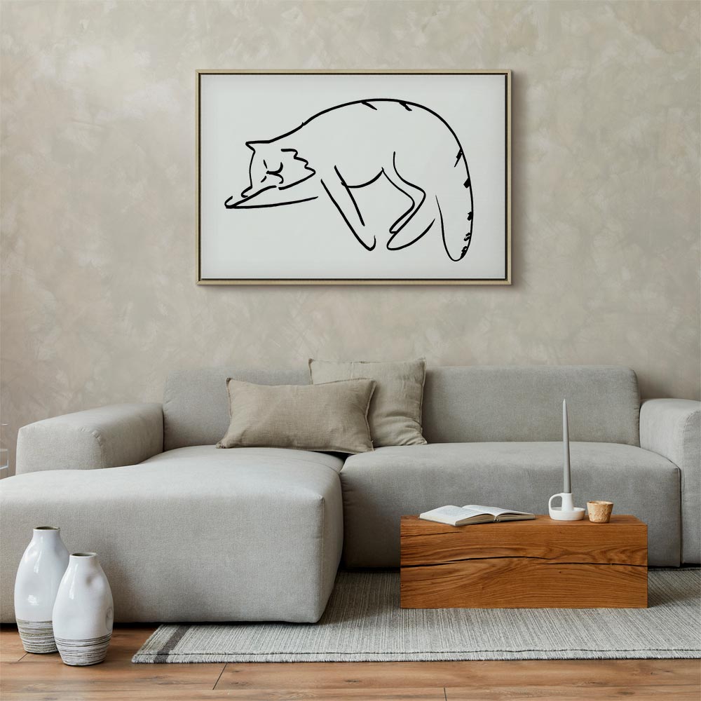 Cat Silhouette Fantasy Canvas Print