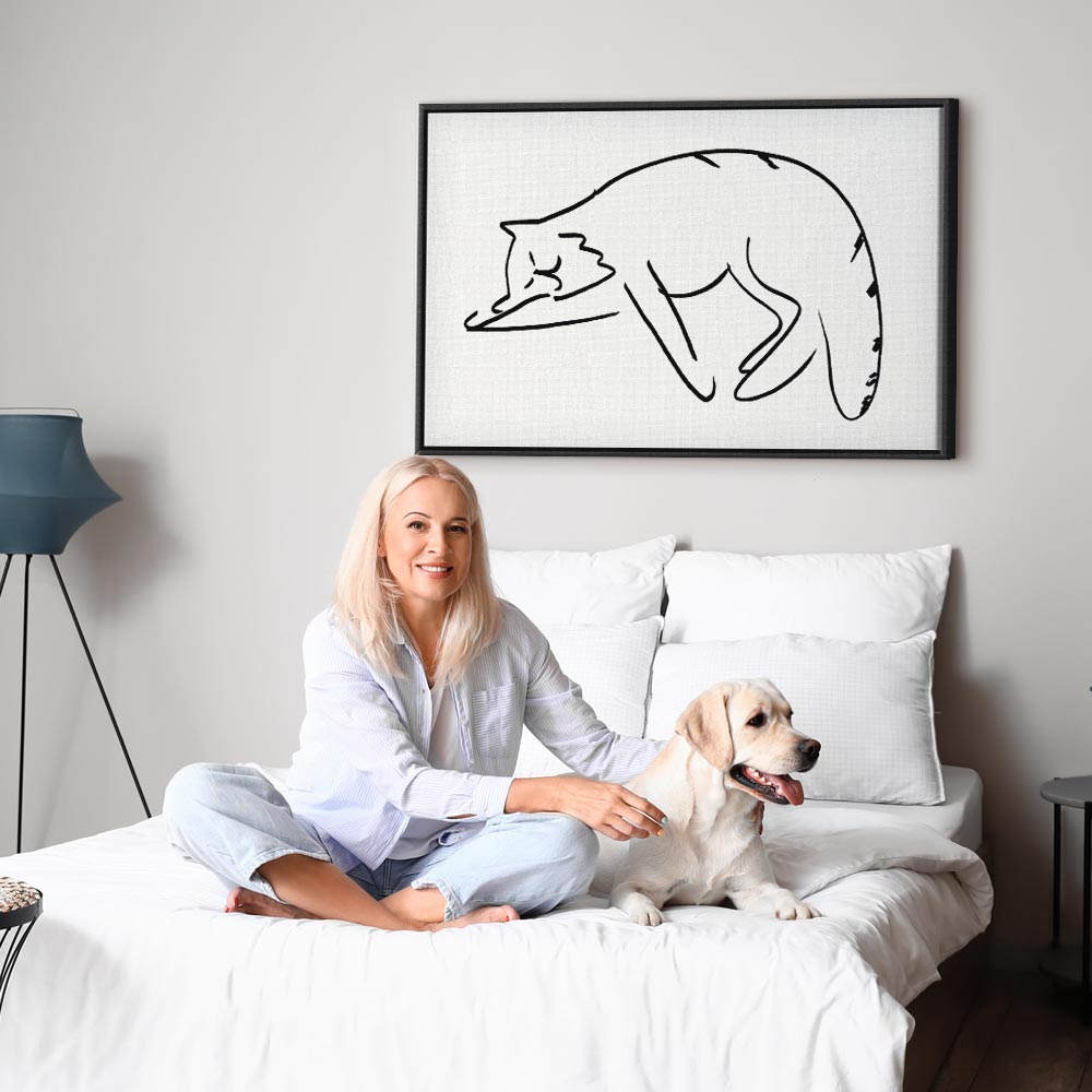 Cat Silhouette Fantasy Canvas Print