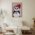 Panda with Balloon Funny Canvas Print
