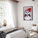 Panda with Balloon Funny Canvas Print