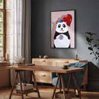 Panda with Balloon Funny Canvas Print