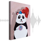 Panda with Balloon Funny Canvas Print