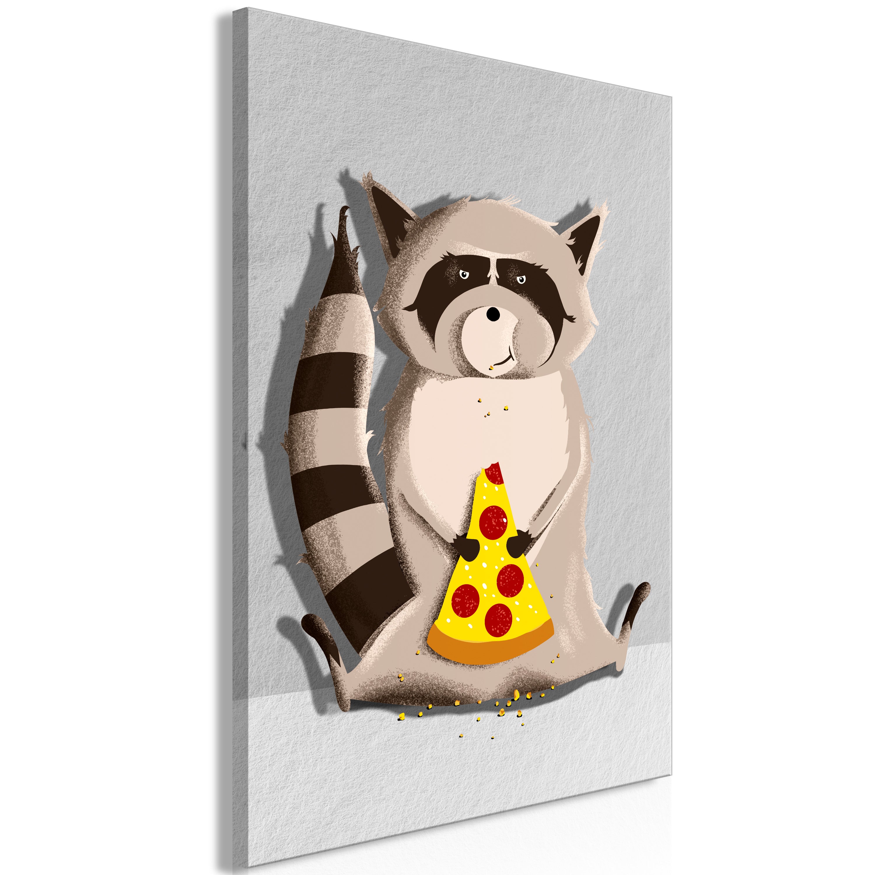 Canvas Print Gourmand Raccoon Vertical (1 Part)