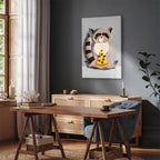 Gourmand Raccoon Funny Canvas Print