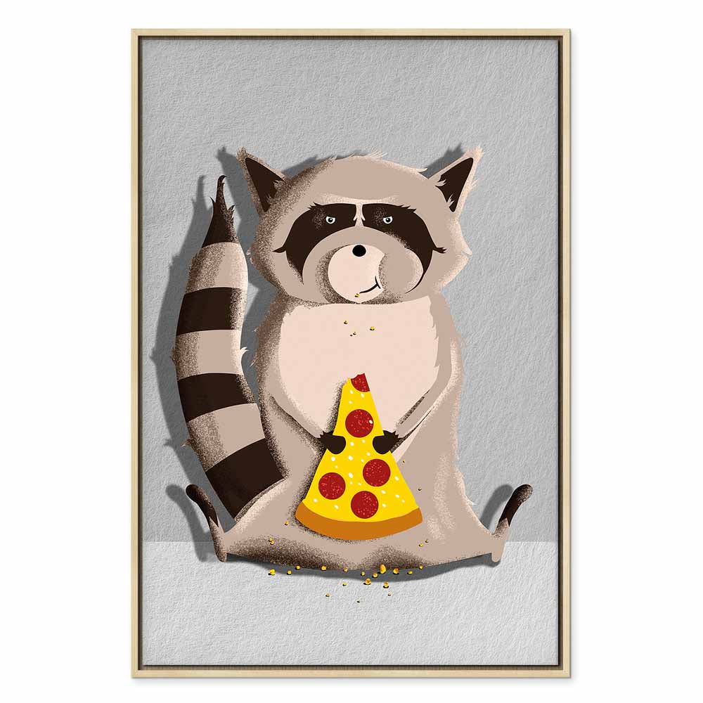 Gourmand Raccoon Funny Canvas Print