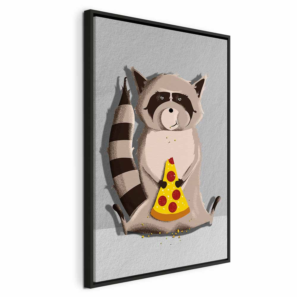 Gourmand Raccoon Funny Canvas Print