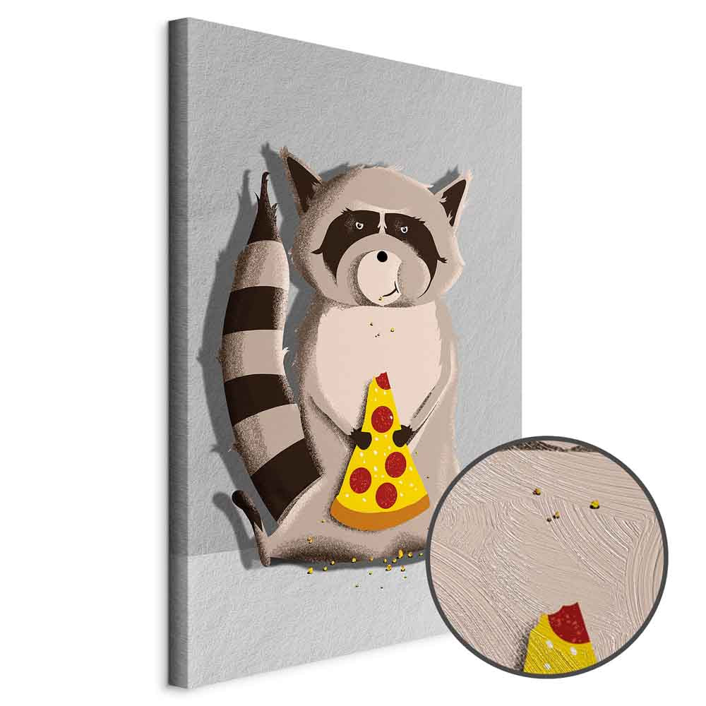 Gourmand Raccoon Funny Canvas Print