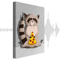 Gourmand Raccoon Funny Canvas Print