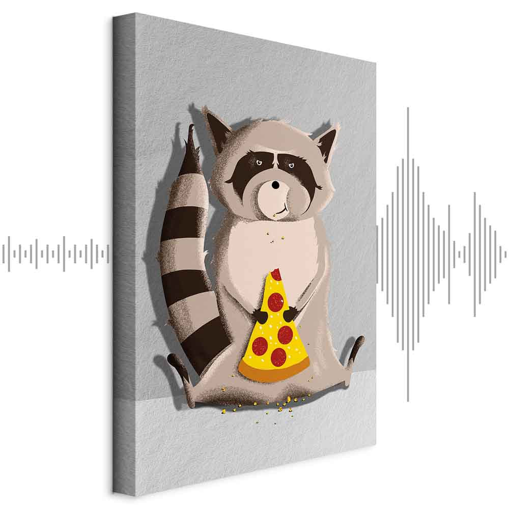 Gourmand Raccoon Funny Canvas Print