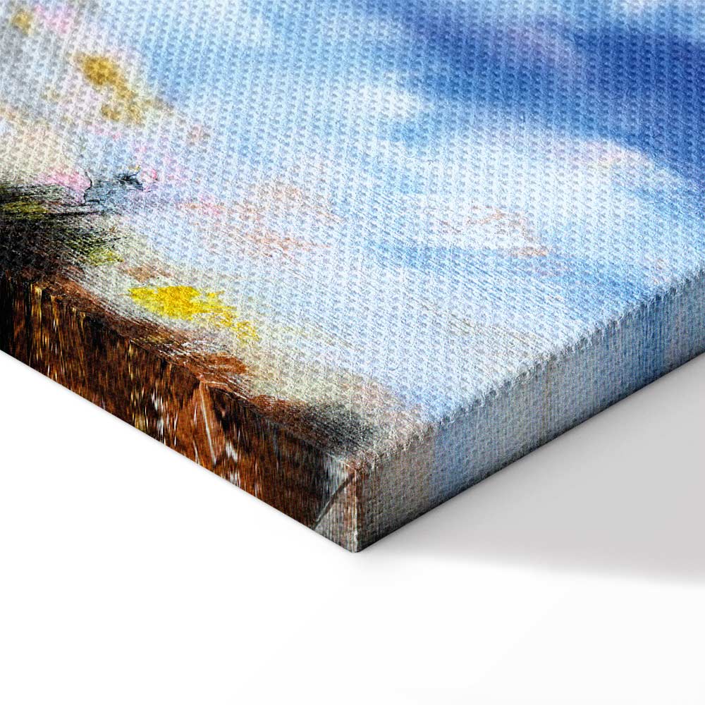 Autumn Sky Birds Landscape Canvas Print