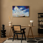 Autumn Sky Birds Landscape Canvas Print