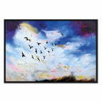 Autumn Sky Birds Landscape Canvas Print