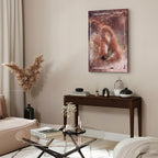 Space Flamingo Vertical Canvas Print