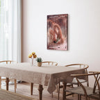 Space Flamingo Vertical Canvas Print