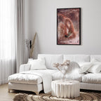 Space Flamingo Vertical Canvas Print