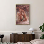Space Flamingo Vertical Canvas Print