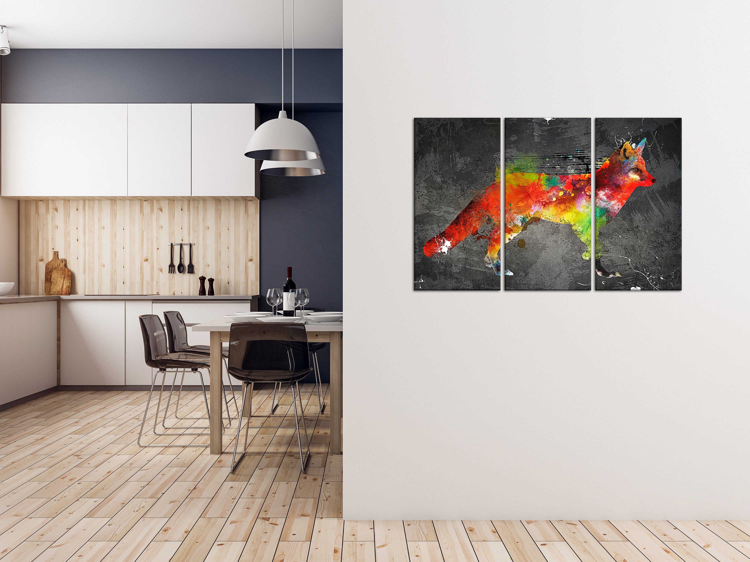 Canvas Print Forest Hunter 3-Part