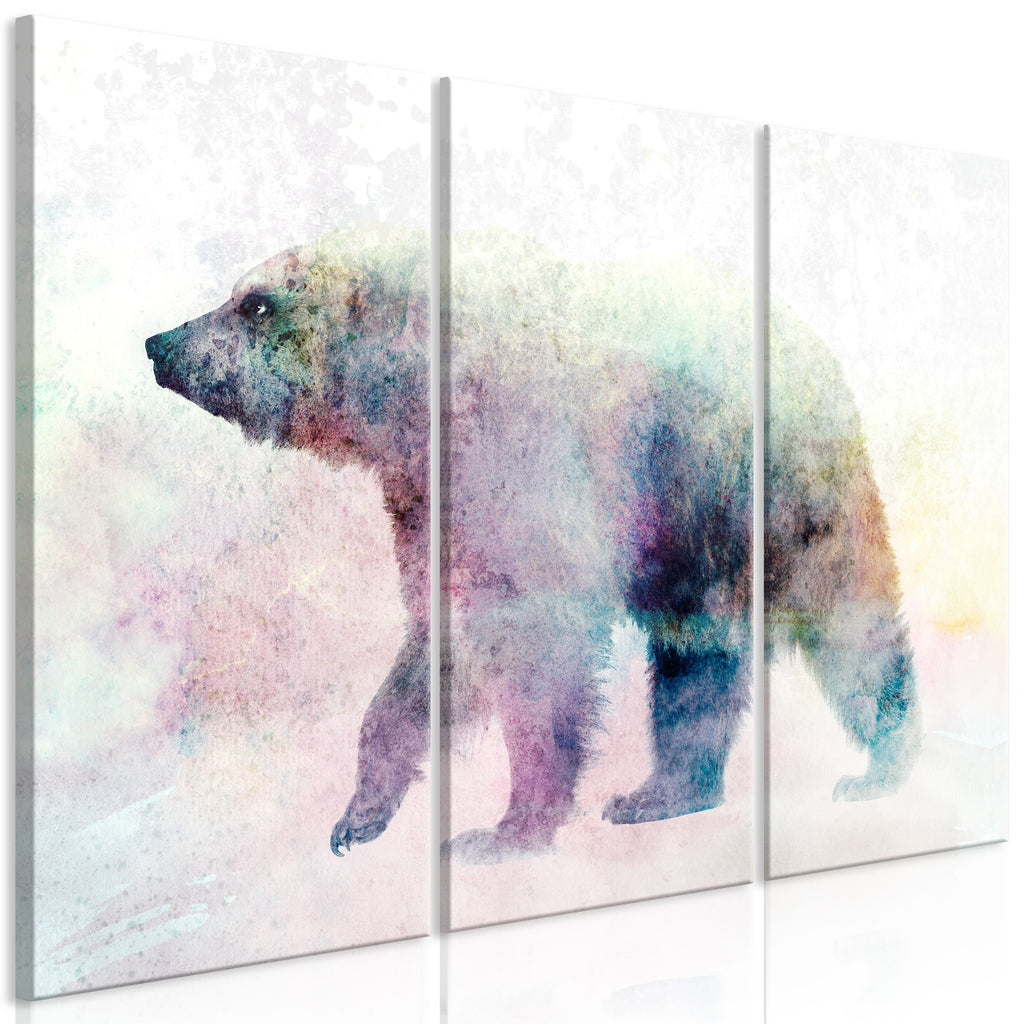 Canvas Print Lonely Bear (3 Parts)