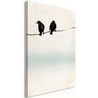 Canvas Print - Frozen Sparrows (1 Part) Vertical
